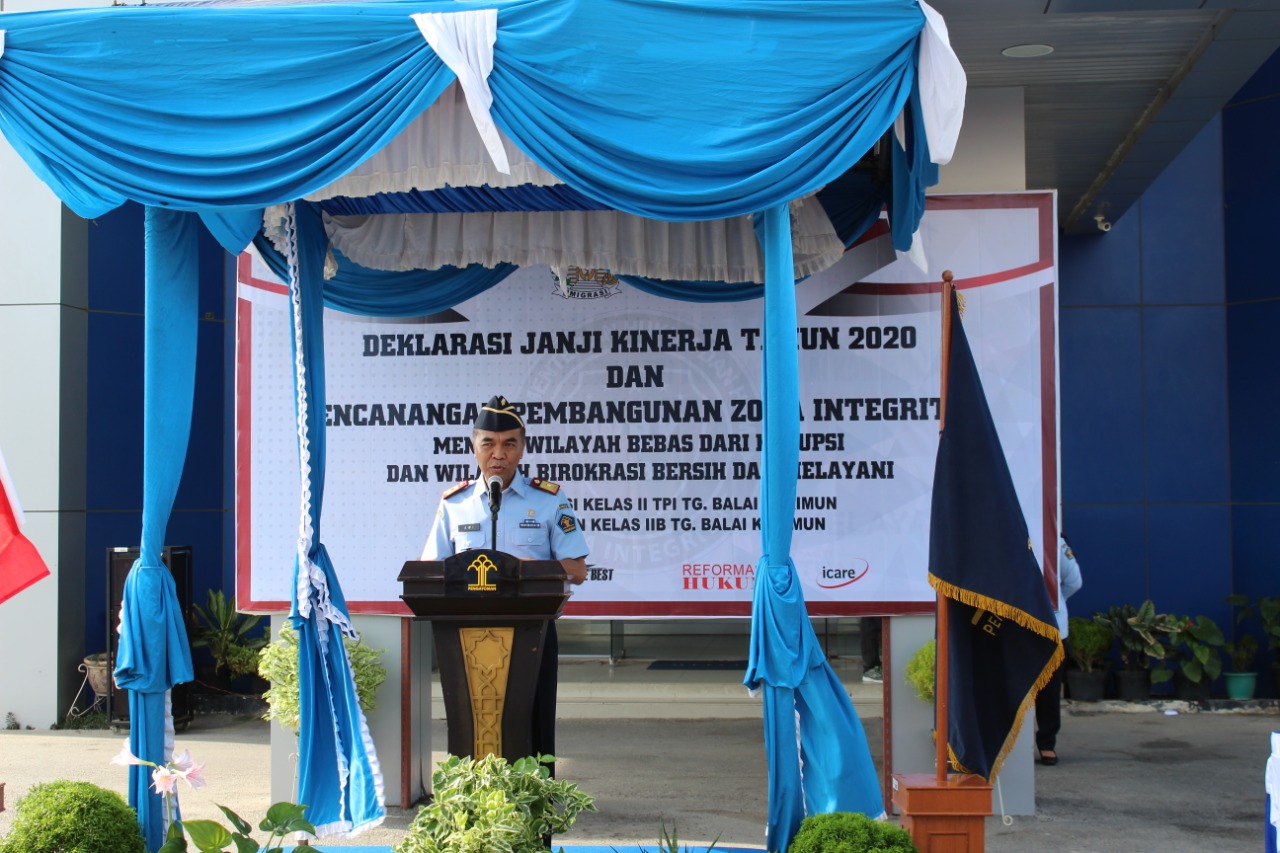 Deklarasi Janji Kinerja Tahun 2020 dan Pencanangan Pembangunan Zona Integritas Menuju WBK-WBBM