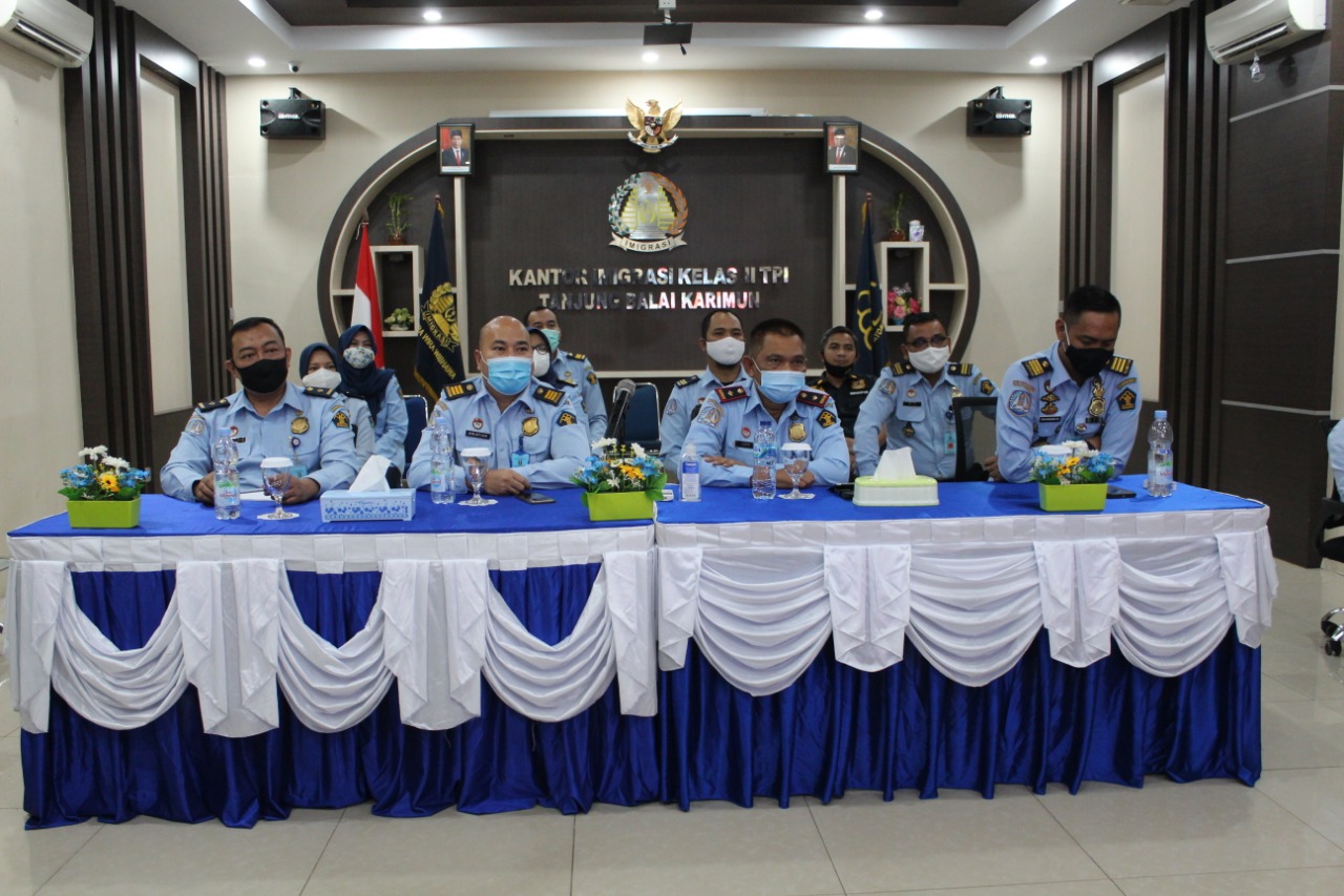 Kepala Kantor Imgirasi Mengikuti Virtual Conference yang diselenggarakan oleh Sekretariat Jenderal Kemenkumham RI