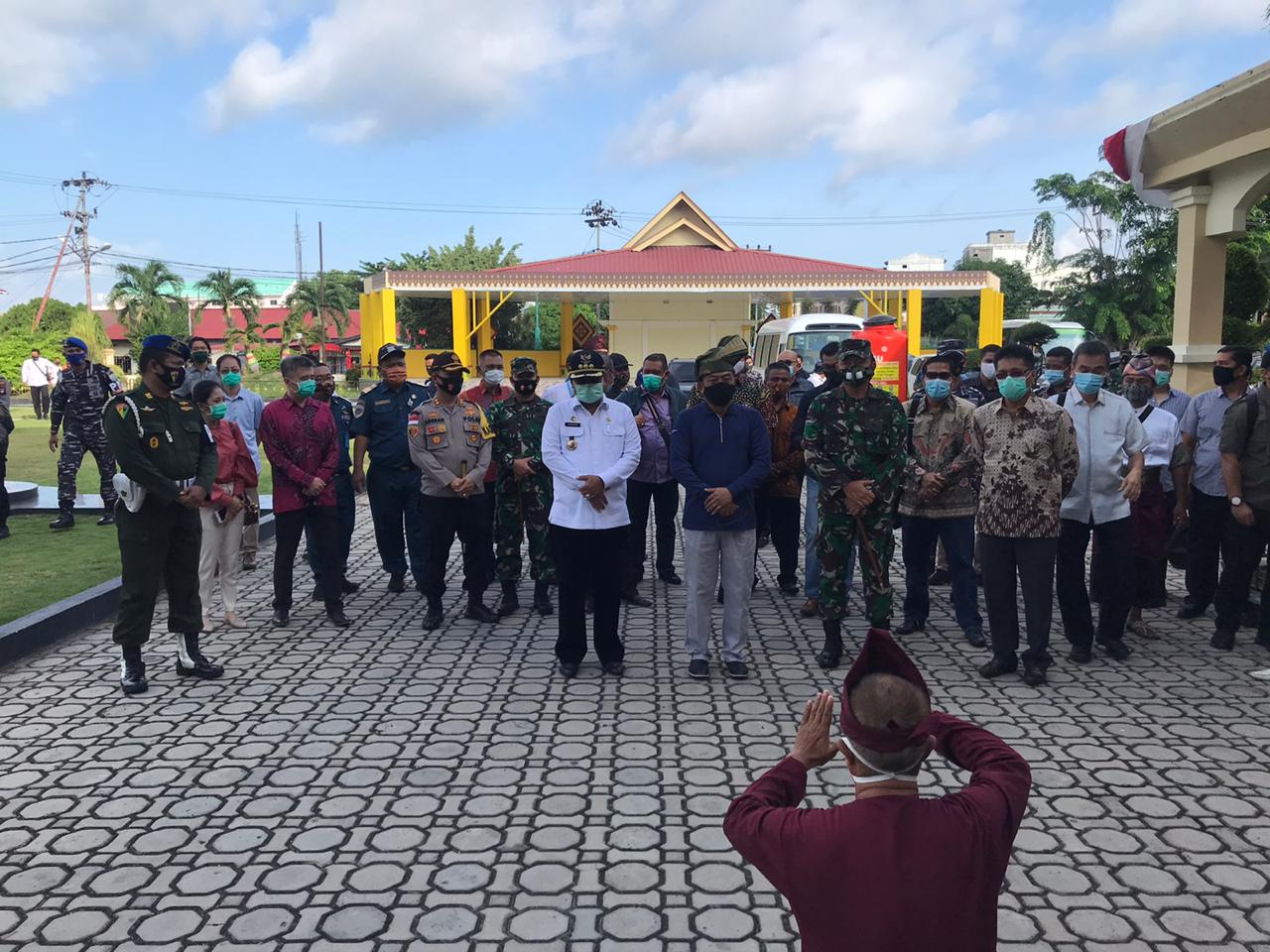 Penyambutan Kunjungan Kerja Kepala Staf Kepresidenan Bapak Dr.H.Moeldoko S.IP ke Kabupaten Karimun tanggal 08 Agustus 2020