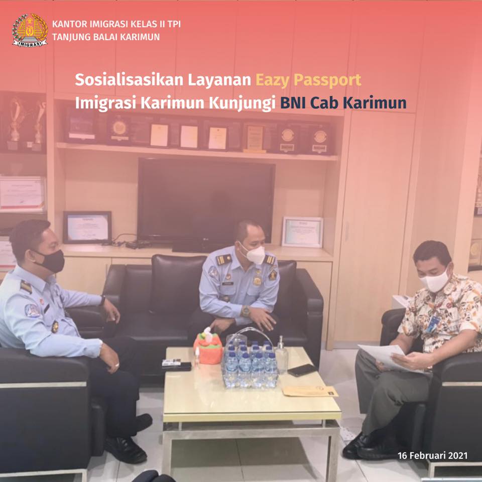 Tingkatkan Layanan Publik, Imigrasi Karimun Kunjungi BNI Cabang Karimun