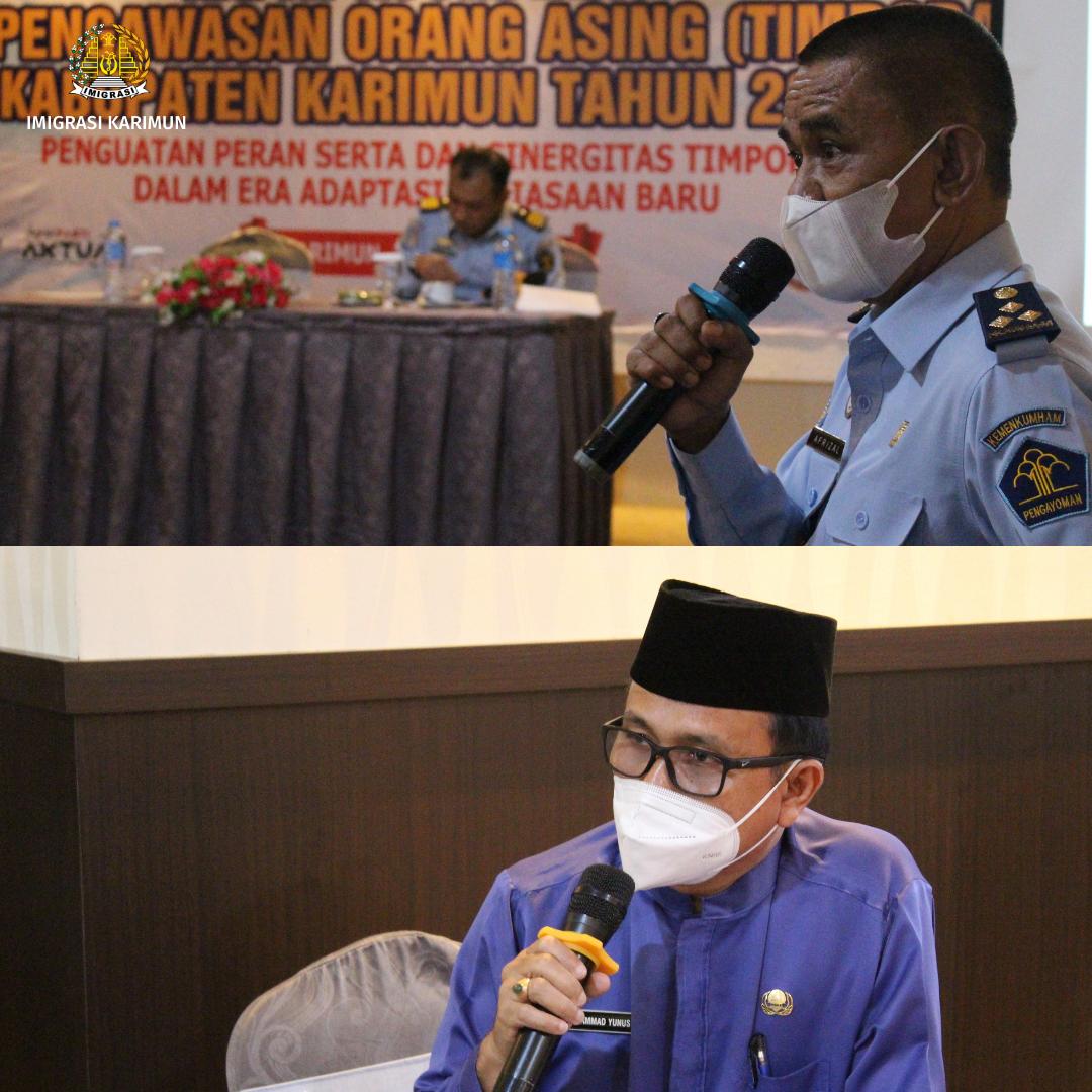 Rapat Koordinasi Tim Pengawasan Orang Asing (TIMPORA) Kabupaten Karimun Tahun 2021