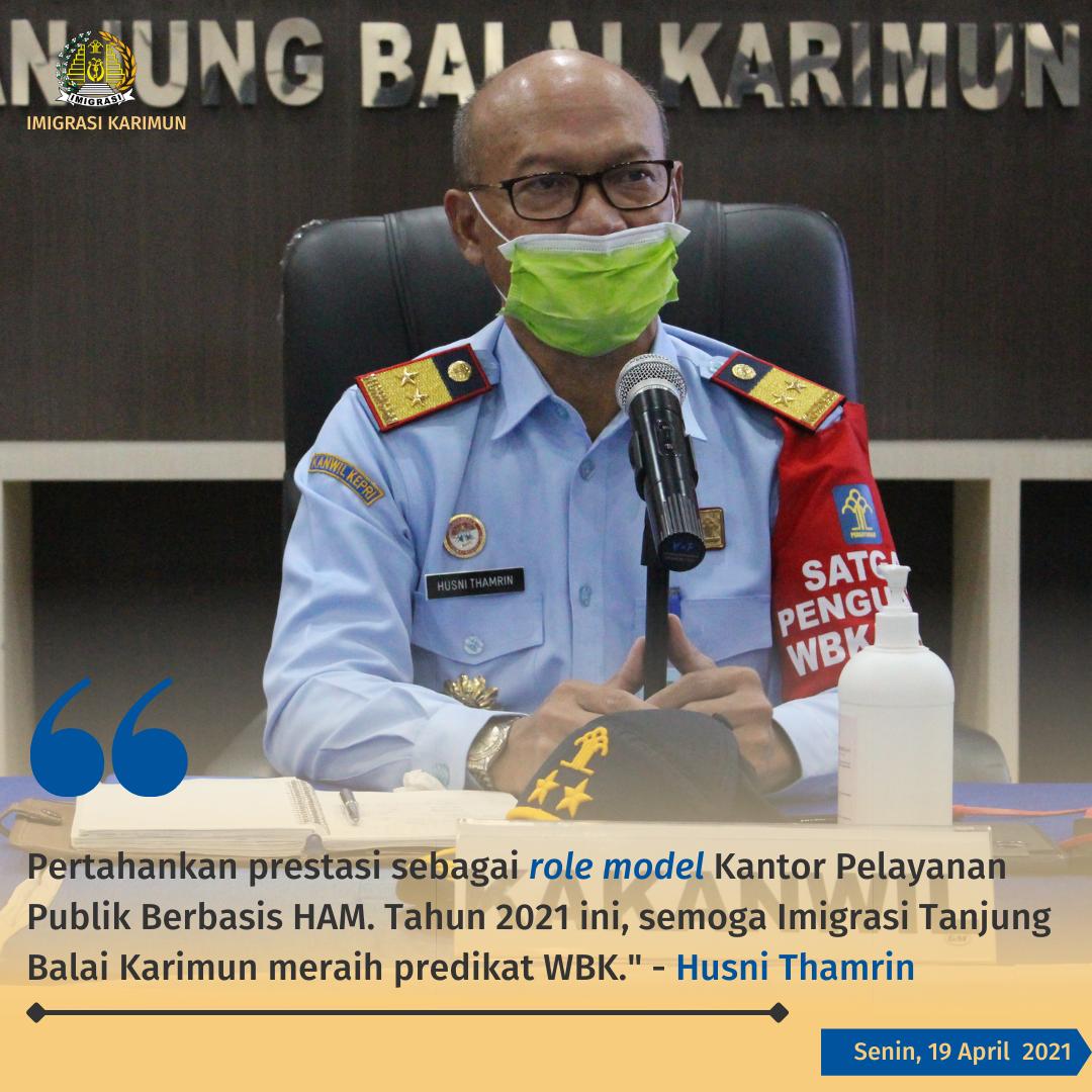 Kunjungan Kakanwil Kepri ke Kantor Imigrasi Kelas II TPI Tanjung Balai Karimun