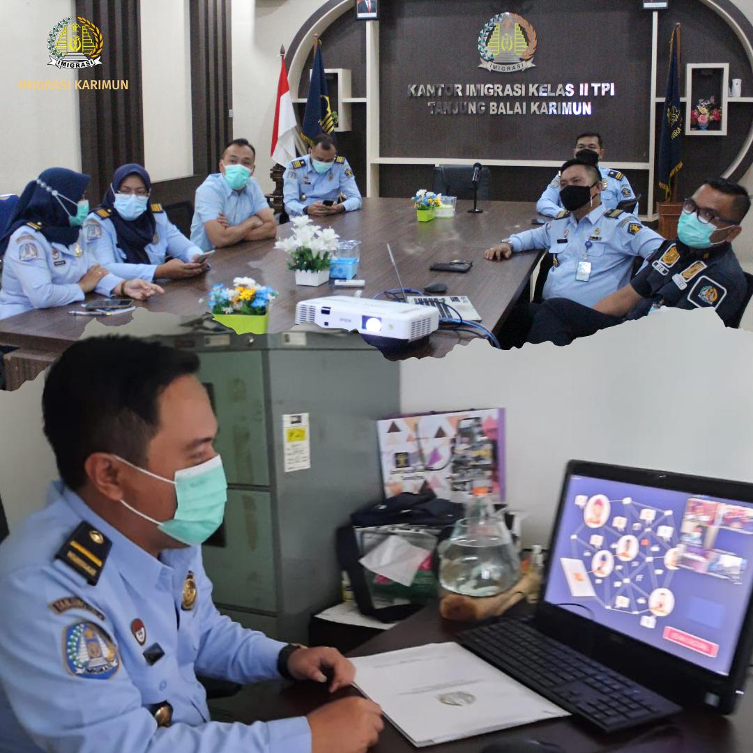 Virtual Meeting Pembinaan Kinerja dan Kunjungan Staf Khusus Menteri Hukum dan HAM Fajar B.S Lase